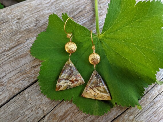 Yellow opal earrings sale