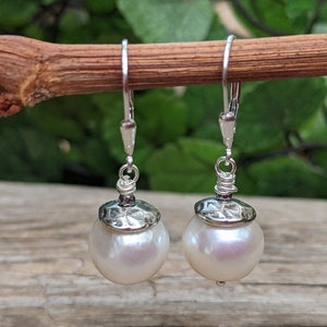 Edison Pearl Earrings, White Pearl Earrings, Big Pearl Earrings, Statement Earrings, Boho Earrings, Artisan Pearl Earrings, Drop Earrings