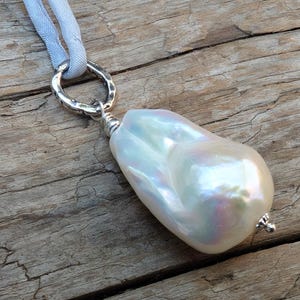 Big Baroque Pearl Pendant, Large Pearl Pendant, Natural Pearl Pendant, Unique Pearl Pendant, Statement Pearl Pendant, Boho Pendant