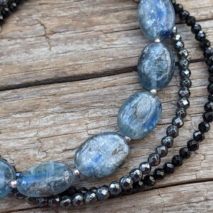 Handstitched Kyanite Leather Bracelet