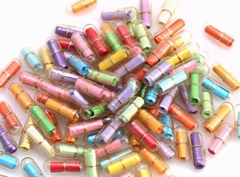 50Pcs Message Pill Capsules with tiny blank notes inside Clear Etsy