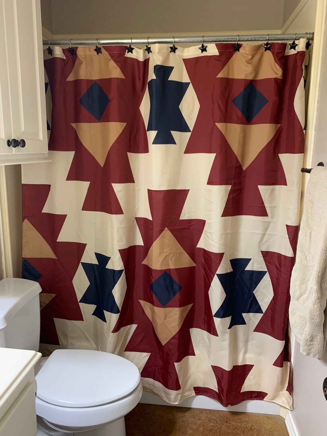 Aztec Decorative Southwest Fabric Shower Curtain Long 72 X 72 Etsy