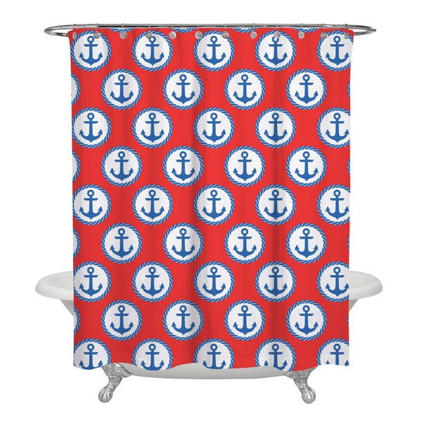 Nautical Shower Curtain Etsy