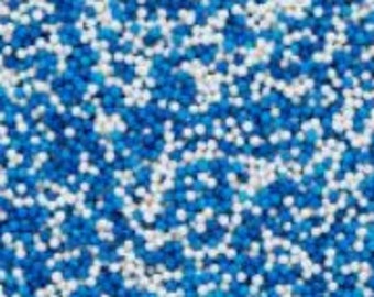 Aquamarine Dream Sprinkle Mix with aqua and gold rock candy teal jimmies mint green and white nonpareils all edible