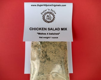 CHICKEN SALAD MIX (or Tuna Salad) - Makes 4 cans - Salt free - Add 1 Tablespoon of mix to can of chicken/tuna and mayonnaise - Great Flavor!