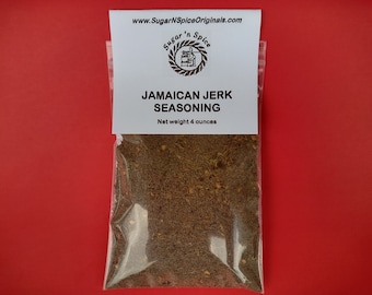 JAMAICAN JERK Seasoning & Rub - 1/4 LB  - Delicious Jerk Chicken or Pork - Party Appetizer; Gift - Bbq