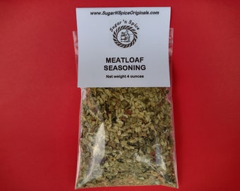 MEATLOAF/HAMBURGER Seasoning - 1/4 LB - Makes tasty meatloaf, hamburgers, meatballs - Appetizer - Gift for Cook; Party Favor