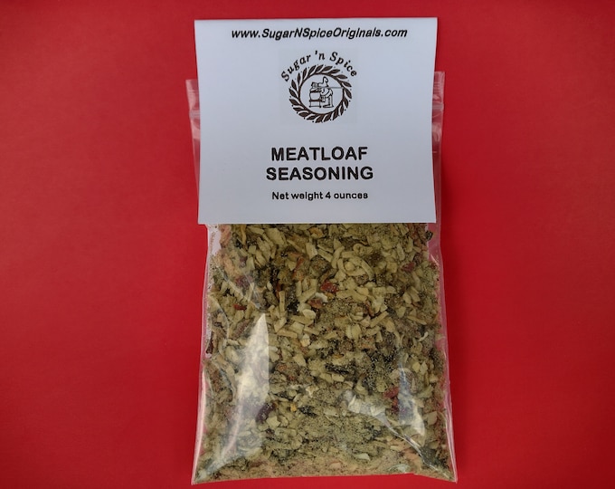 MEATLOAF/HAMBURGER Seasoning - 1/4 LB - Makes tasty meatloaf, hamburgers, meatballs - Appetizer - Gift for Cook; Party Favor