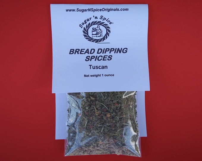 BREAD DIPPING SPICES - Add olive oil to spices and dip your favorite bread - Authentic Tuscan flavor - Makes 3 batches
