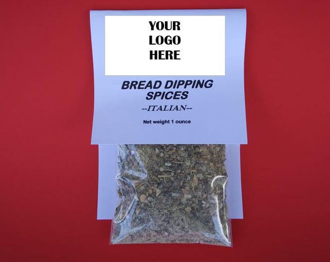 30 BREAD DIPPING SPICES - Flavor choice Italian, Tuscan or Spicy Tuscan -Add olive oil - Your Logo Personalized - Corporate Gift - Employee