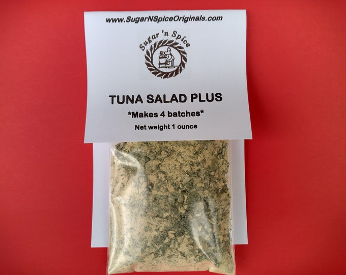 TUNA SALAD MIX (or Chicken Salad) - Makes 4 cans - Salt free - Add 1 Tablespoon of mix to can of tuna/chicken and mayonnaise - Great Flavor!