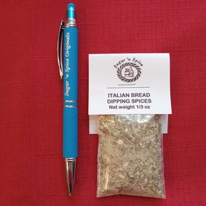 30 Bread Dipping Spices Italian - 1/3 ounce bag with tag - 2" x 3" - Wedding Favors - Attach to a bottle of olive oil