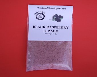 DIP MIX -Black Raspberry - Add cream cheese & sour cream - Great with apples, pears, graham crackers, Bagel Topper - Creamy - Party Dip