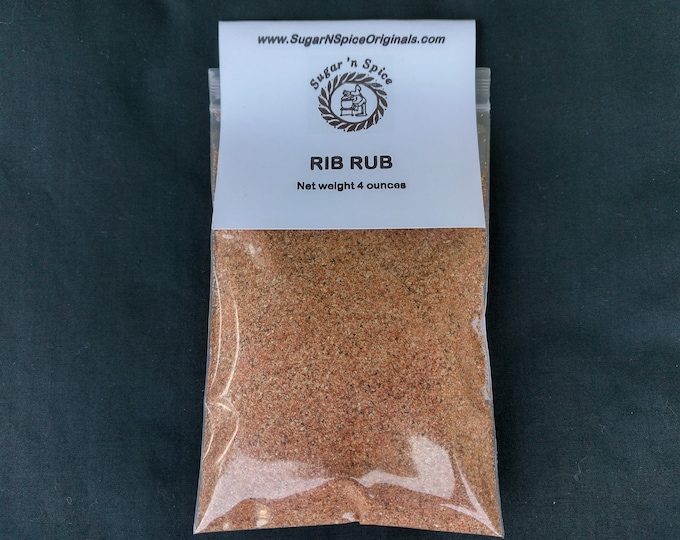 RIB RUB - All purpose rub - 1/4 LB - Make mouth-watering ribs - Garlic, Onion, Paprika and spices  - Gift for your favorite cook - Bbq