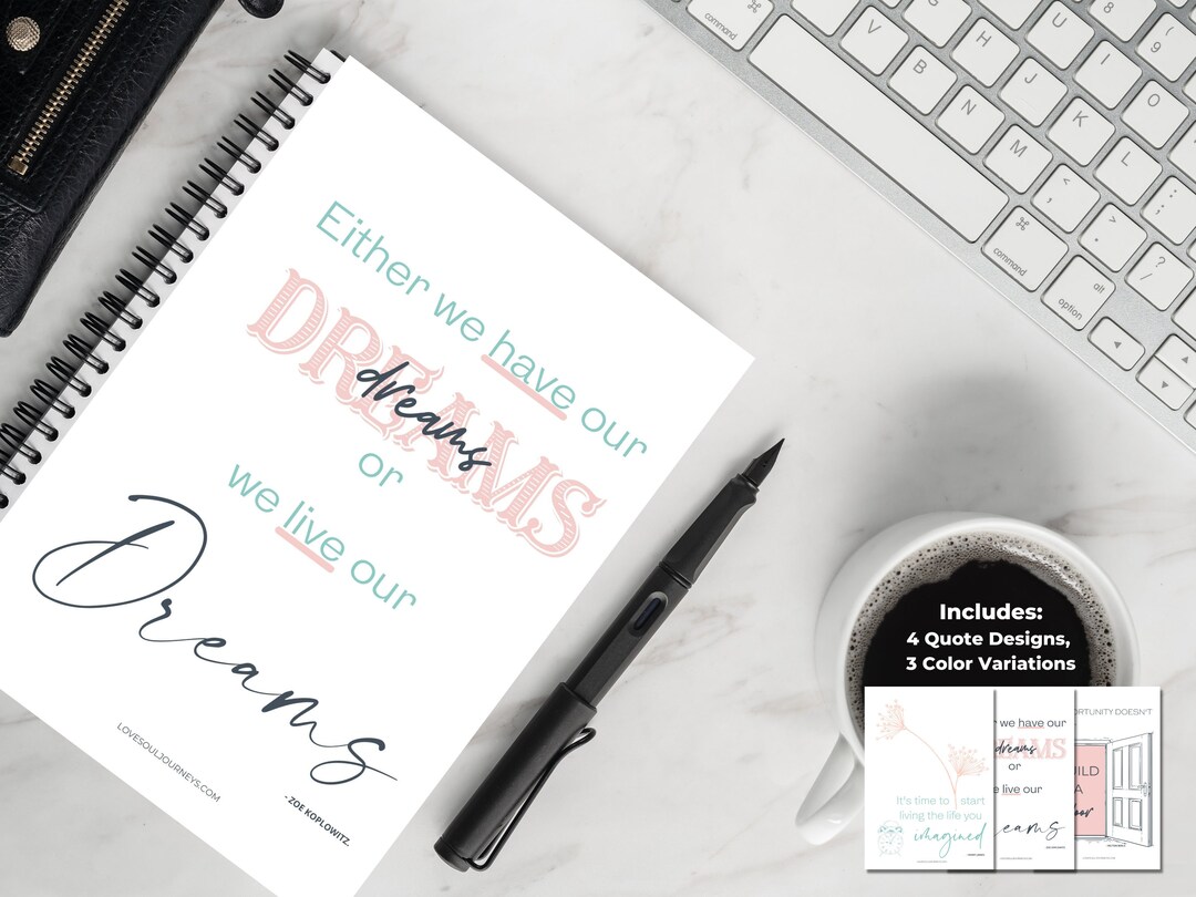 Inspirational Planner Dashboard | Live Your Best Life | Printable A4 ...