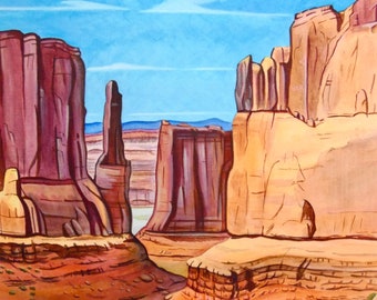 Arches National Park Giclée Print: Utah Desert Landscape Art