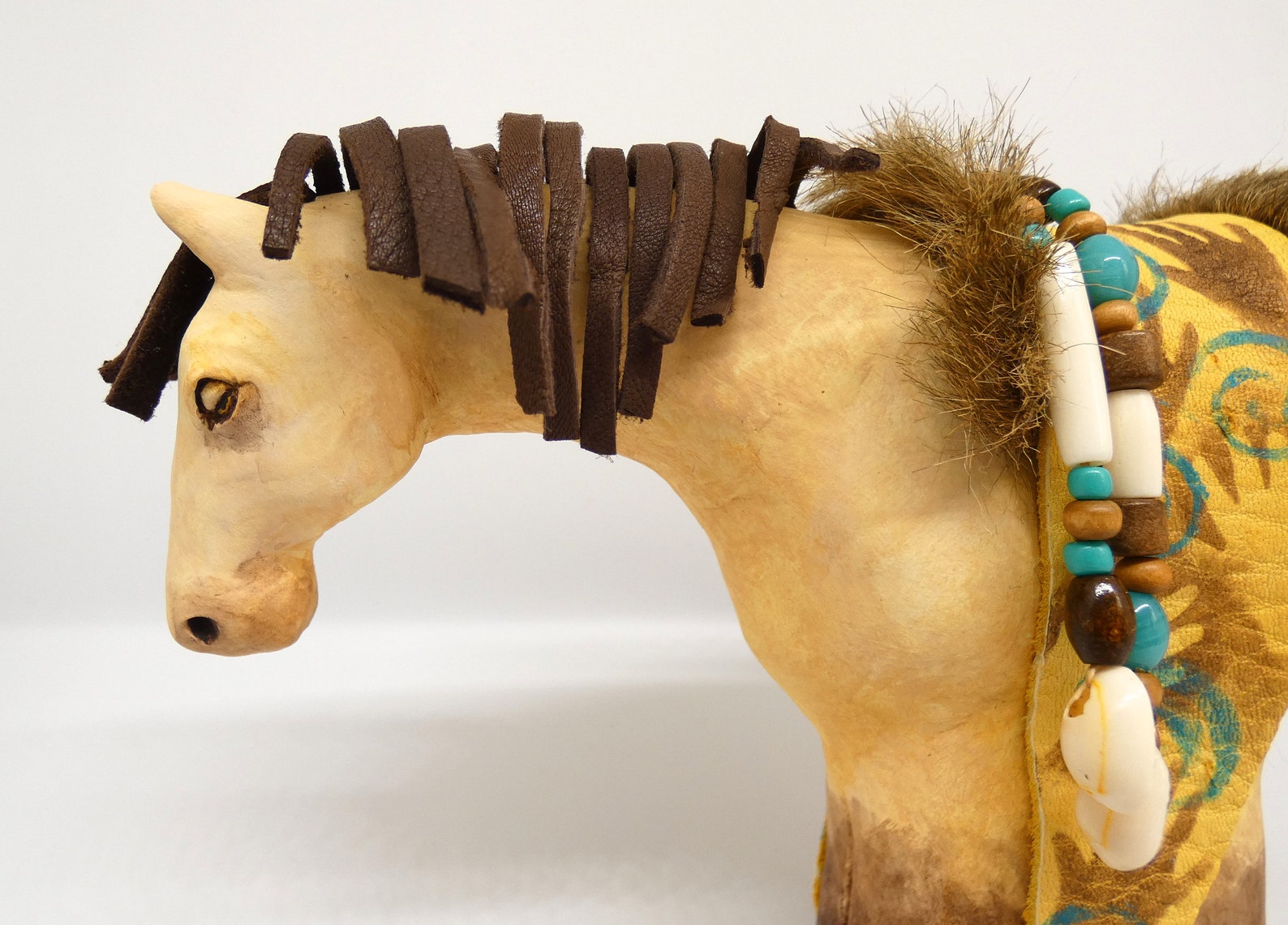Native American Inspired Spirit Horse Sculpture: Buttermilk Buckskin ...