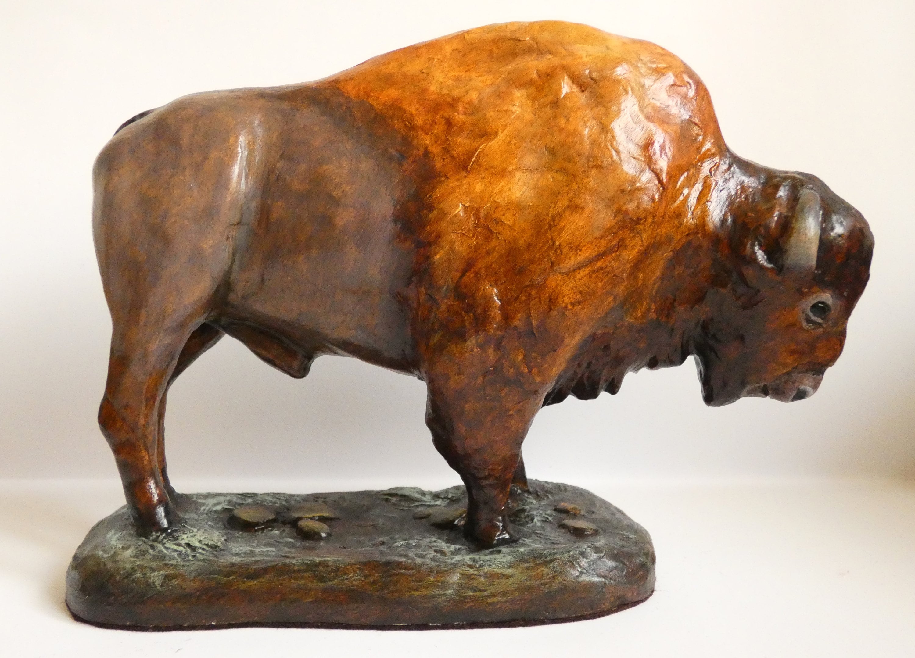 American Bison Clay Sculpture: Yellowstone Wildlife Art - Etsy