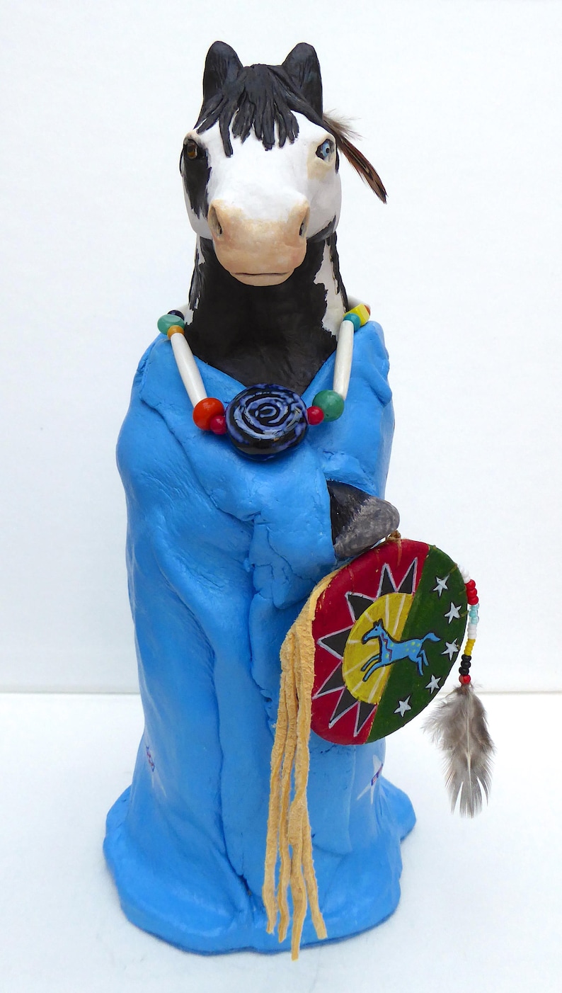 Horse Totem Spirit Sculpture Paint Pony Native American Etsy