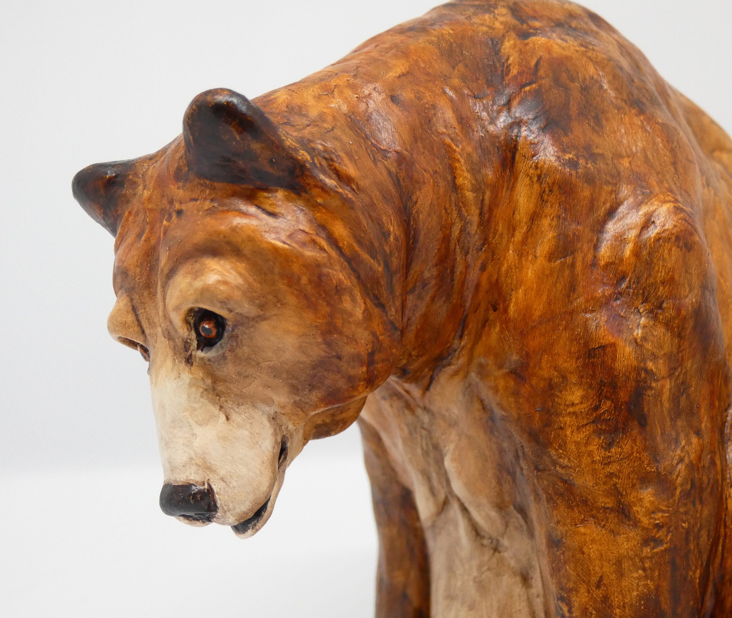 Grizzly bear original clay sculpture. Yellowstone wildlife Etsy