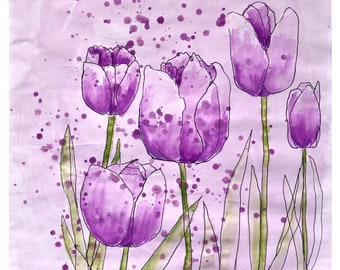 Day 40 // Purple Rain, 9x12, Floral, Painting, Daily Painting Challenge, #100DaysofPaintonaRoll, Original Art