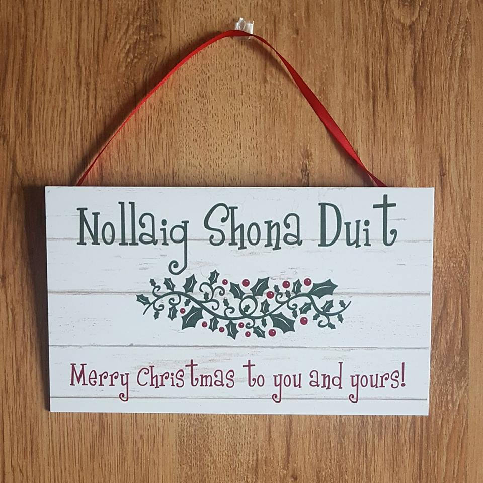 Irish Merry Christmas Sign Decoration Christmas Gift | Etsy