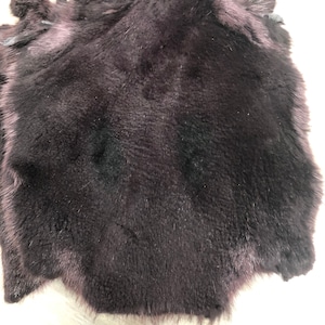8’’ Burgundy Sheared Muskrat Fur Skin Pelt Craft Scarf Winter Accessory