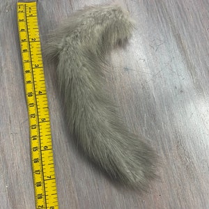 Genuine Gray Sapphire MINK Fur Piece 2/3 Tail Craft