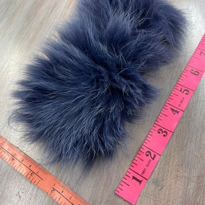 Genuine Blue Shadow Fox Fur Skin Piece Craft n.b-4