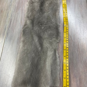 Gray Sapphire Mink Fur Skin Pelt Craft Scarf Winter Accessory A-6