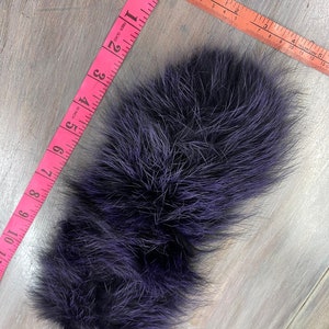 Genuine Purple Shadow Fox Fur Skin Piece Craft n.b-13