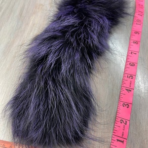 Genuine Purple Shadow Fox Fur Skin Piece Craft n.b-11