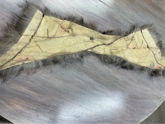 Silver Fox Fur Collar Shawl Scarf Craft Winter Ac… - image 4
