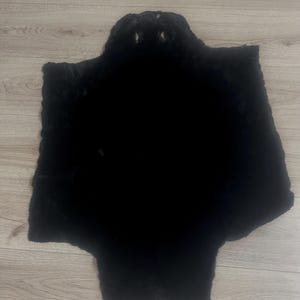 Gefärbt schwarz geschoren gerupft Biber Reversible FUR Haut Mode Handwerk
