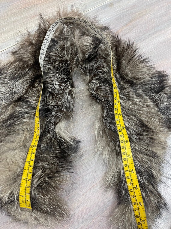 Silver Fox Fur Collar Shawl Scarf Craft Winter Ac… - image 3