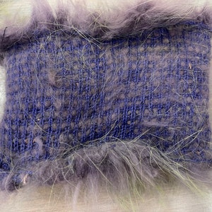 6 &#39;&#39; Genuine Lavender Knitted Fox Fur Cuff Piece Craft n.22-37