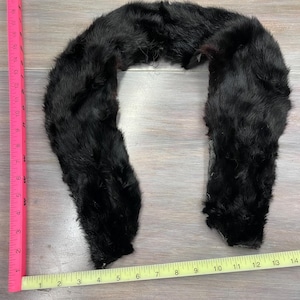 Black Burgundy Mink Fur Collar pattern Craft Winter Accessory D-8