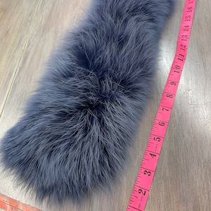 Genuine Blue Shadow Fox Fur Skin Piece Craft n.b-1