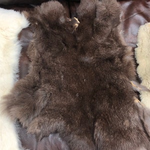 Lot of 3 Rabbit Fur Skin Craft Scarf Winter Accessory