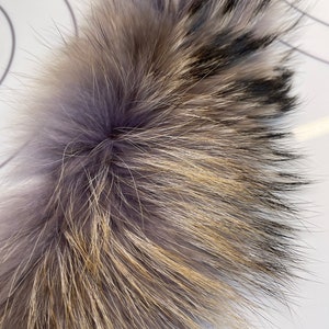 2x10 Dyed Lavender Finn Raccoon Fur Skin piece Pelt Craft Scarf Winter Accessory