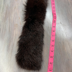 Genuine Brown Shadow Fox Fur Skin Piece Craft n.B-19