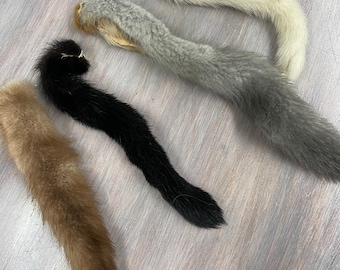 10 inch Genuine MINK Fur Big Tail Craft