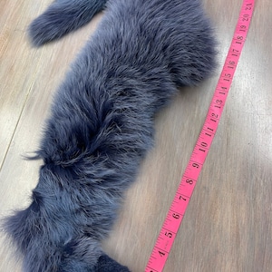 Genuine Blue Shadow Fox Fur Skin Piece Craft n.b-2