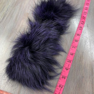 Genuine Purple Shadow Fox Fur Skin Piece Craft n.b-12