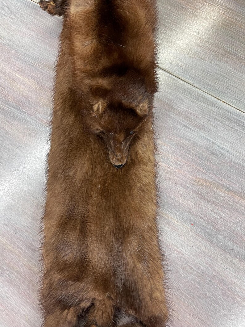 23 Brown Mink Fur Skin Pelt Craft Scarf Winter Accessory Etsy Australia