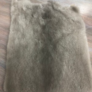 9x11&#39;&#39; Gray Sapphire Mink Fur 1/2 Skin Pelt Craft Scarf Winter Accessory