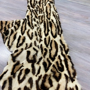 24’’ Spotted print Sheared Mink FUR piece for Craft Soft n.22-38