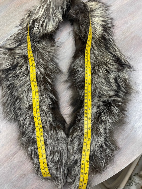 Silver Fox Fur Collar Shawl Scarf Boa Craft Winte… - image 4