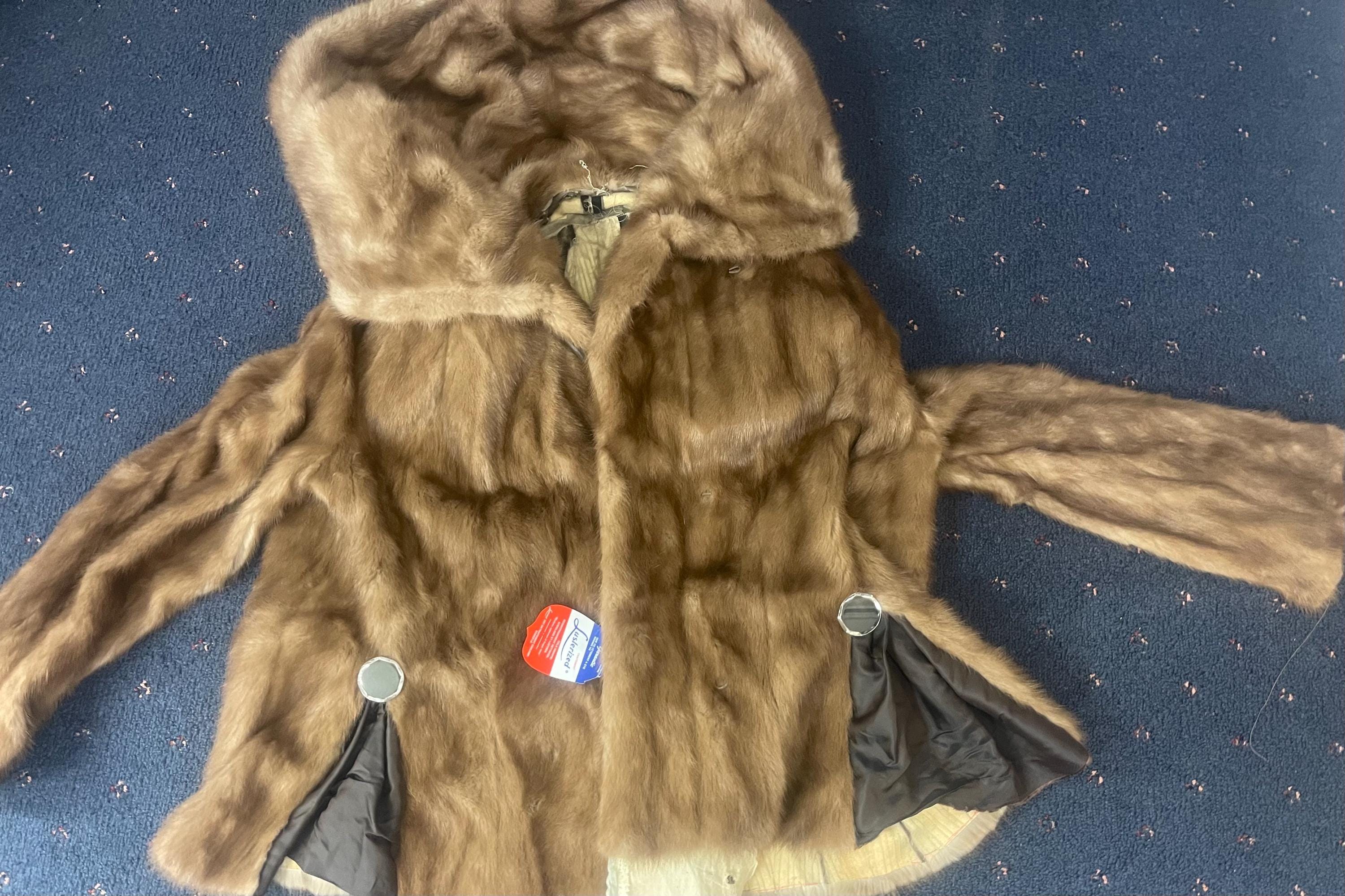 ヴィンテージ カナダ産ミンクファーコートジャケット 裏地なしリモデル