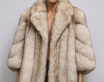 VTG 80s Saga Fox Silver Label Fur Jacket - Etsy